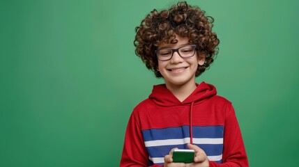 The boy with glasses