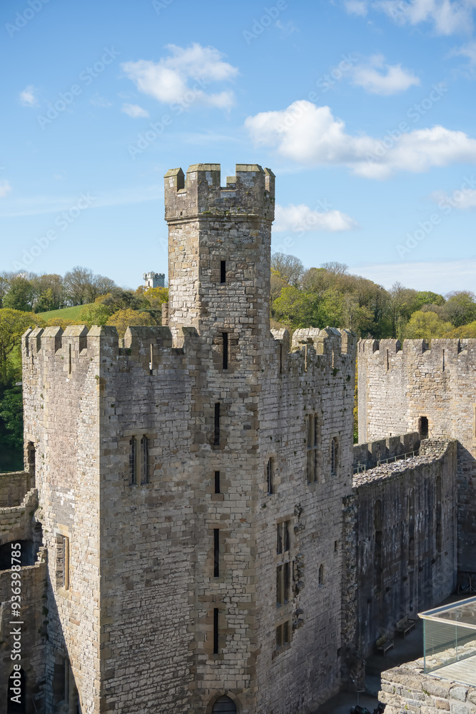 stones, walls and towers of a medieval fortress castle Stock Photo ...