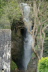 close-up of a waterway and waterfall