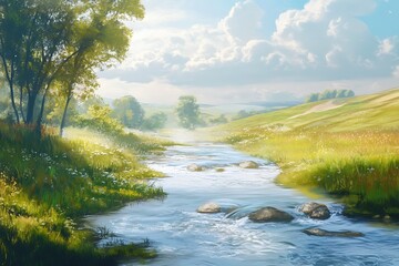 Wall Mural - river in the mountains