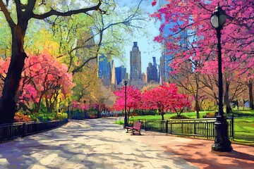 Canvas Print - autumn in the city