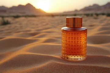 Sticker - Perfume Bottle in Desert Sunset