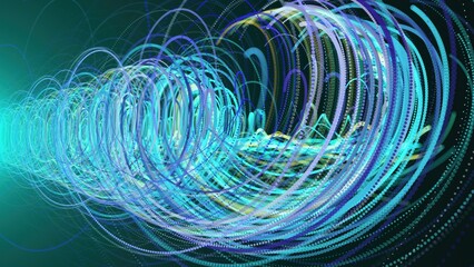 Poster - Abstract spiral lines. Computer generated 3d render