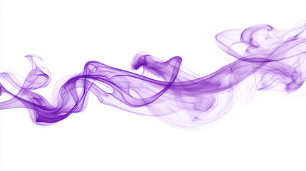 Wall Mural - A abstract violett smoke on white background