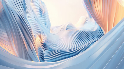 Wall Mural - Abstract futuristic shapes, 3d render 