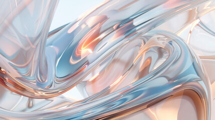 Wall Mural - Abstract glass structure, background design, 3d render.