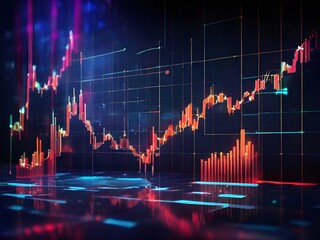 Stock market background image, Currency and exchange stock chart for finance and economy display