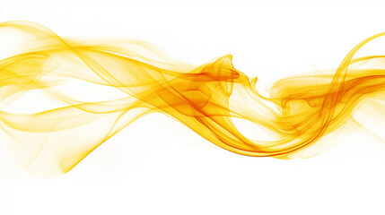 Wall Mural - A abstract yellow smoke on white background