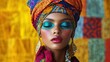 © indyntk - Global fashion fusion in portrait cultural diversity vibrant patterns unique styles blend traditional modern elements creating a captivating visual story