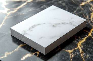 Canvas Print - White Marble Paper Mockup