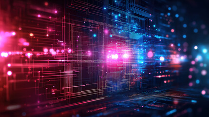 Poster - abstract technology communication concept vector background