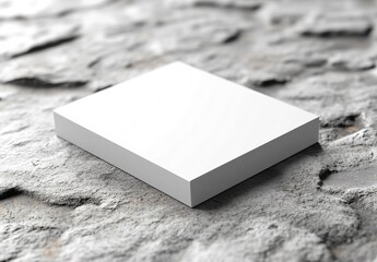 Canvas Print - Blank Square Box on a Grey Surface