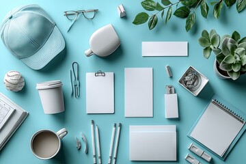 Sticker - Flat Lay of Mockup Branding Elements