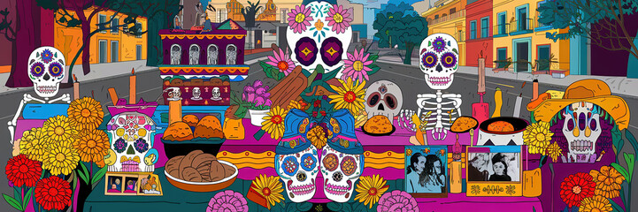 Day of the dead in Mexico design