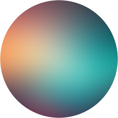 Abstract gradient circle featuring soft pastel colors blending seamlessly on a transparent background