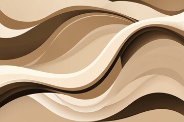 Modern Abstract Beige Wave Background Design