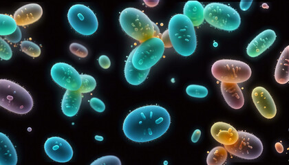 Unicellular organisms or protozoa, single-celled organisms microorganisms such as archaea, bacteria or protists swim in water