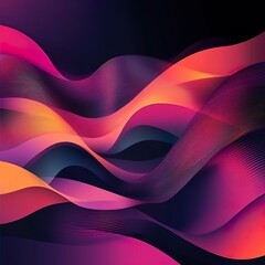 Wall Mural - Curved Lines and Gradient Effects in Abstract Vector Design wallpaper