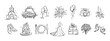 © Olena - Hand Drawn Marriage Icons Set. Wedding elements collection. Wedding, bride, love, celebration. Timeline menu on wedding theme. Vector wedding illustrations for invitations, greeting cards, posters
