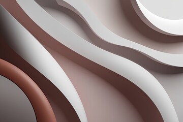 Poster - Modern Abstract 3D Background with Curved Shapes and Flowing Patterns