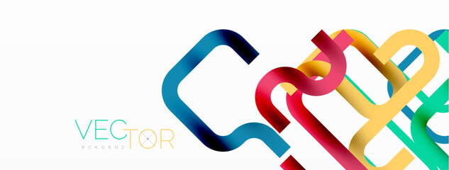 Poster - Wave lines minimal abstract background