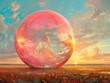 © The Singularity - Sunset Sphere: A Dreamlike Landscape