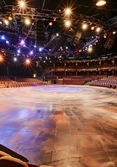 Canvas Print - Empty Stage With Lights and Seats