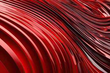 Poster - Vibrant Red Wave Background with Contemporary Abstract Design