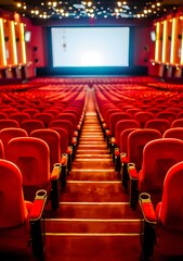 Poster - Empty Red Seats In A Movie Theater