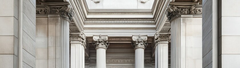 Aufkleber - Ornate Architectural Columns of a Classical Building