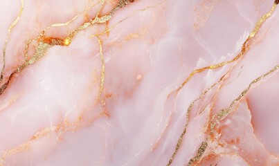 A gold and pink marble wall with gold lines