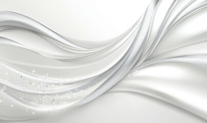 A white background with a silver wave that is full of glitter. The wave is very long and it looks like it is moving. The glitter adds a sense of movement and energy to the image