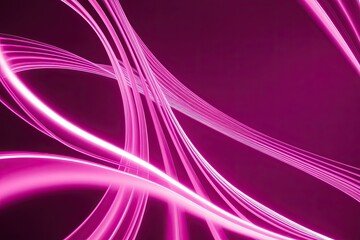 Poster - Contemporary Abstract Magenta Light Waves Design