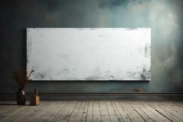 Wall Mural - Abstract depiction of a clean empty canvas symbolizing simplicity in art visualizing the potential of minimalism to inspire creativity through the absence of clutter and distraction