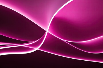 Poster - Vibrant Abstract Light Waves in Magenta Shades