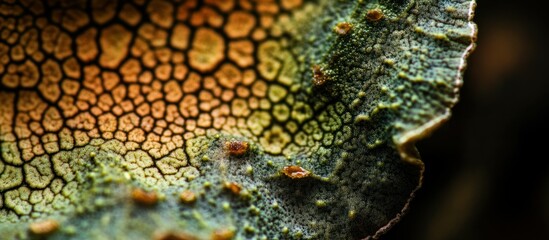 Poster - Close-up of a Lichen with a Multi-Colored Pattern