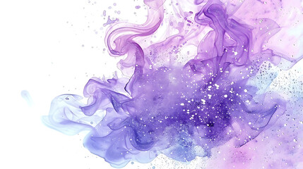 Wall Mural - Lavender Whirl: Ethereal Purple Ink in Motion