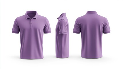 Poster - Purple Polo Shirt Mockup Generative AI