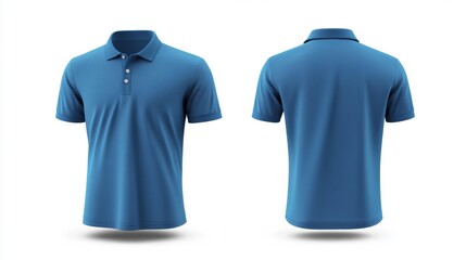 Poster - Blue Polo Shirt Mockup - Generative AI