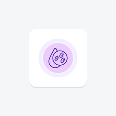 Canvas Print - Blood test purple line icon on a colorful circle, ai illustrator file