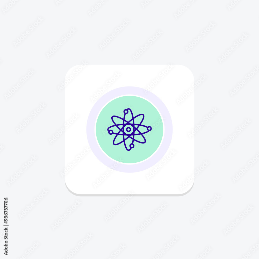 Atom Ico File Atom icon, science, physics, chemistry, nucleus, editable vector, pixel ...
