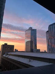 sunset & skyscrapers