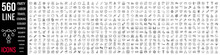 Linear icon mega set. 560 vector icons collection.