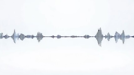 Poster - Abstract sound wave visualization on a minimalist white background