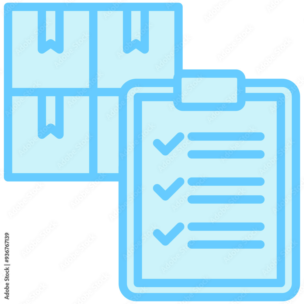 Inventory Control blue color icons, use for modern concept, UI or UX ...