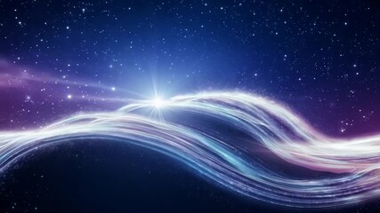 Poster - Ethereal Cosmic Waves Illuminate the Night Sky With Vibrant Colors Generative AI