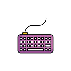 Keyboard icon design with white background stock illustration