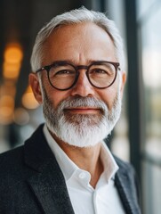 smiling businessman in casual attire