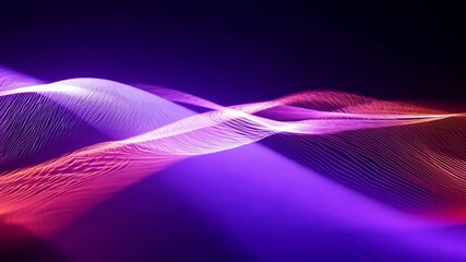 Poster - A dazzling display of colorful waves undulating across a dark landscape at night