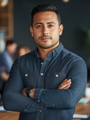 Professional Man in a Casual Shirt and Jeans